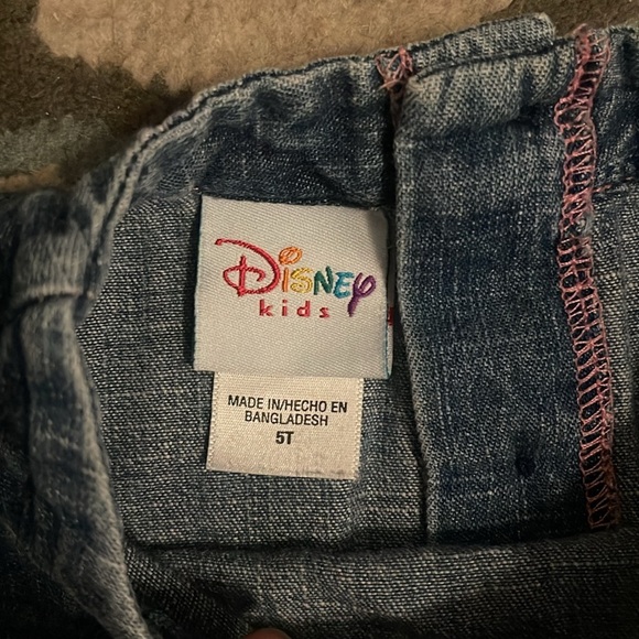Vintage Winnie the Pooh Disney Kids Denim Shirt with Pink Stitching size 5t - Picture 3 of 5
